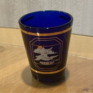 Vintage Souvenir Shot Glass, Bermuda, circa 90s. 2.5 inches high